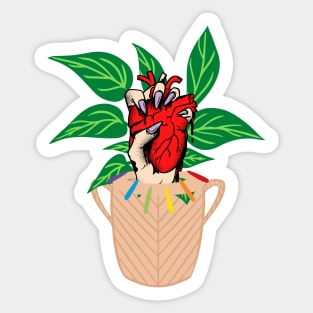 Masetero special green leaves. Sticker